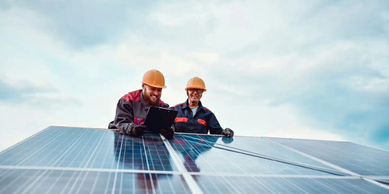 Solar panel inspection in Bedford TX