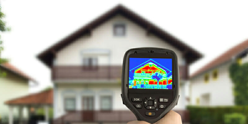 Thermal Image of a House in Arlington TX